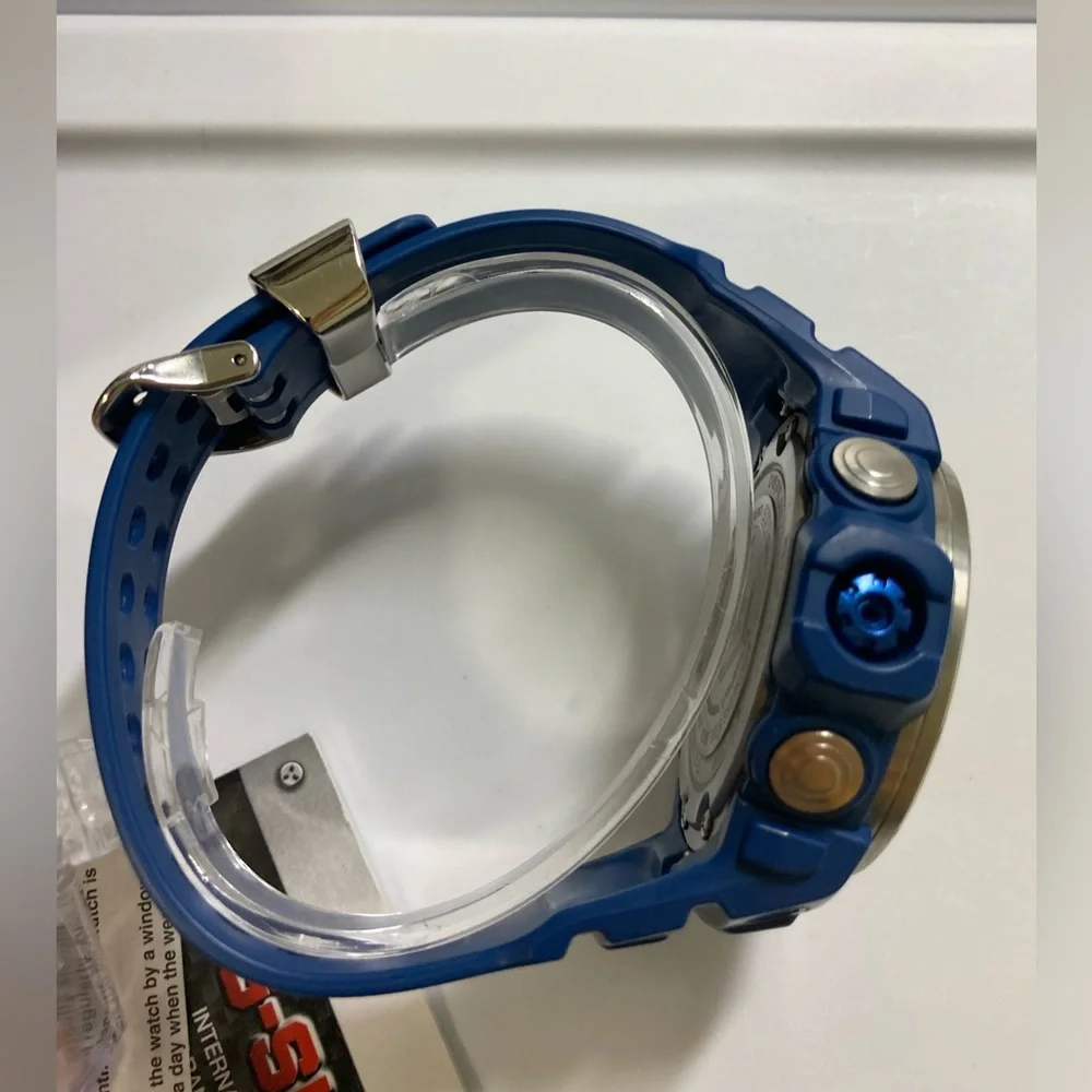 Casio Gshock GWN1000, blue, solar, multiband 6, box, tin, papers, Gulfmaster